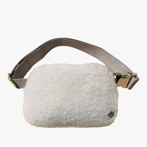 Lululemon Everywhere Cream Ivory Fleece Belt Bag